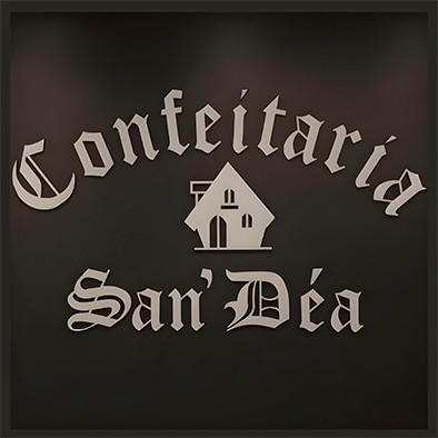 Logotipo oficial da Confeitaria San'Déa: Doces, Bolos e Confeitaria Artesanal